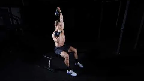 Seated Alternating Kettlebell Press Top Down