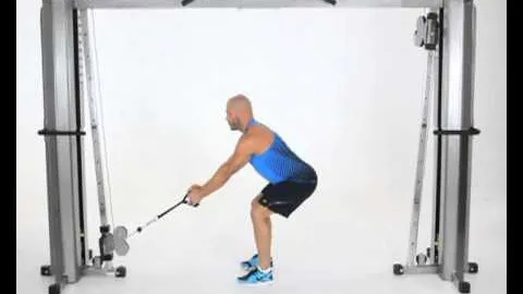 Standing Bent Over V Grip Cable Row