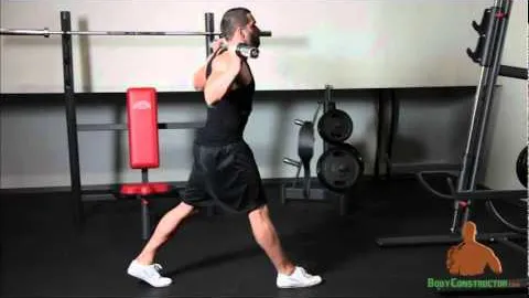 Forward Lunges With a Rod