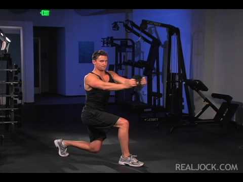 Alternate Step-Back Lunges with Plate Twist