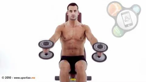 Seated Dumbbell Front Raises Neutral Grip