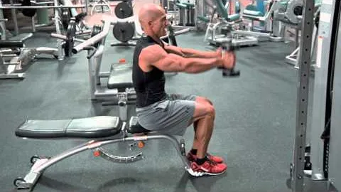 Seated Dumbbell Front Raises Neutral Grip